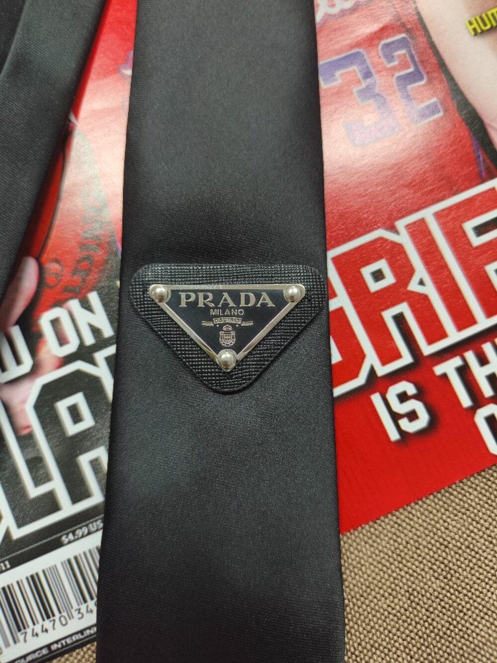 Unisex Prada Black Tie New with Box🖤 - Understated Luxury💵 - Picture 4 of 7